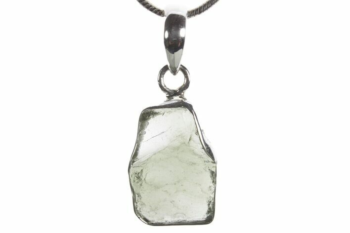 Green Moldavite Tektite Pendant ( g) - Czech Republic #353970